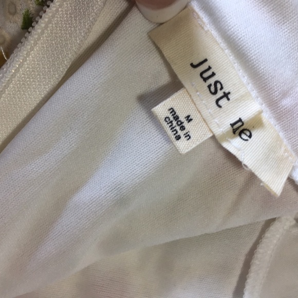 Just Me white floral ruffle lace dress M - Picture 10 of 14